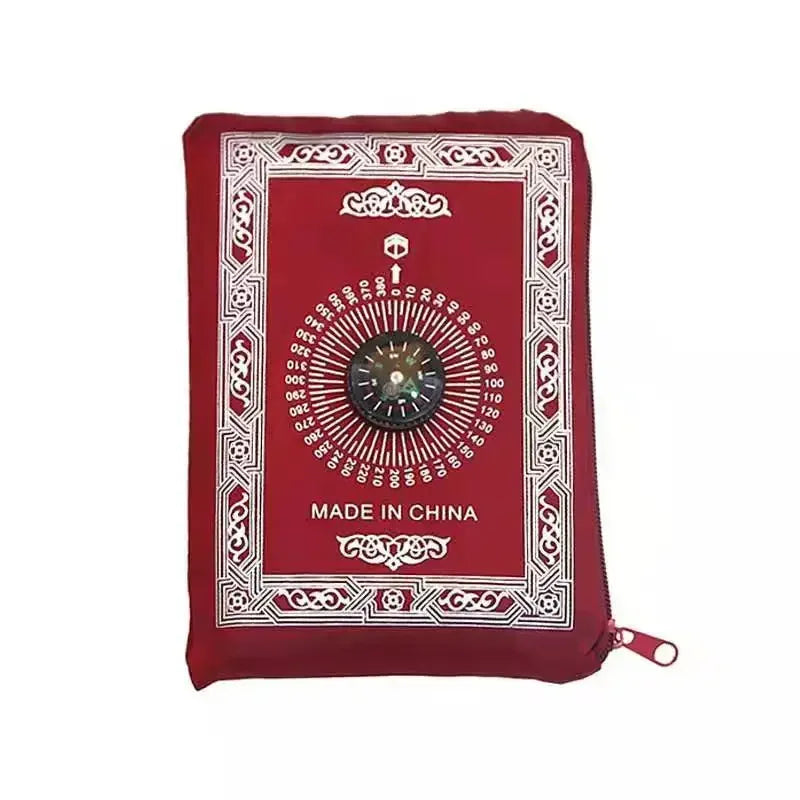 Travel Prayer Mat with Compass & Pouch — Waterproof, Foldable | 5 Colors