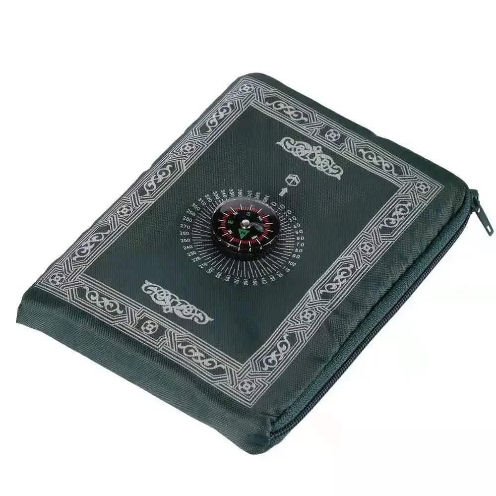 Travel Prayer Mat with Compass & Pouch — Waterproof, Foldable | 5 Colors