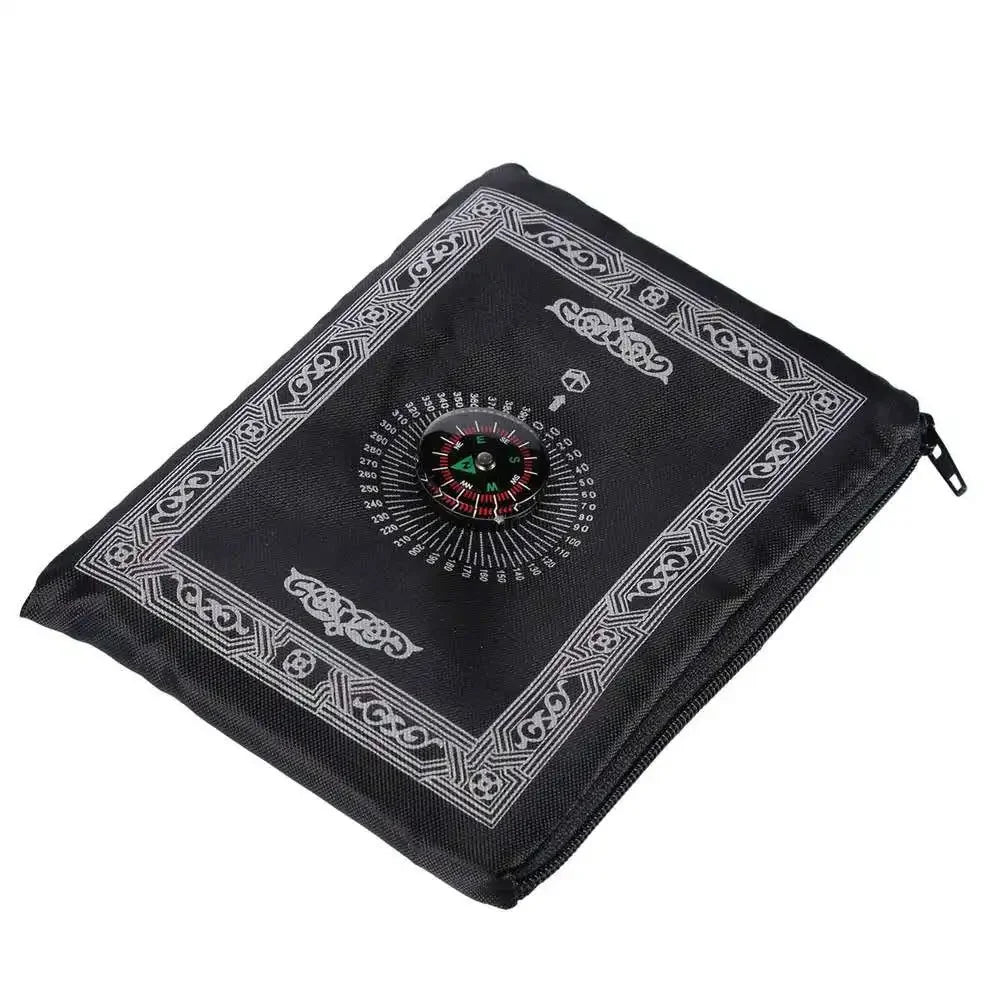 Travel Prayer Mat with Compass & Pouch — Waterproof, Foldable | 5 Colors