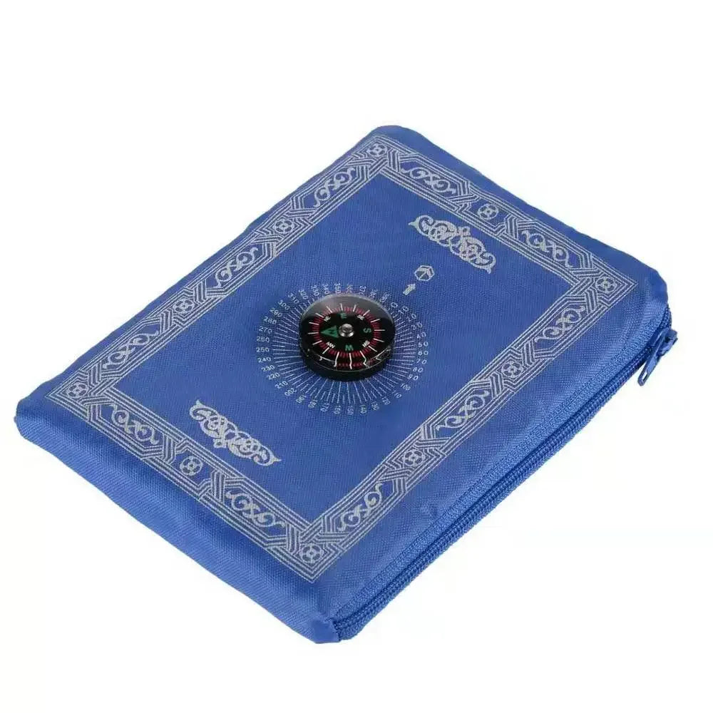 Travel Prayer Mat with Compass & Pouch — Waterproof, Foldable | 5 Colors