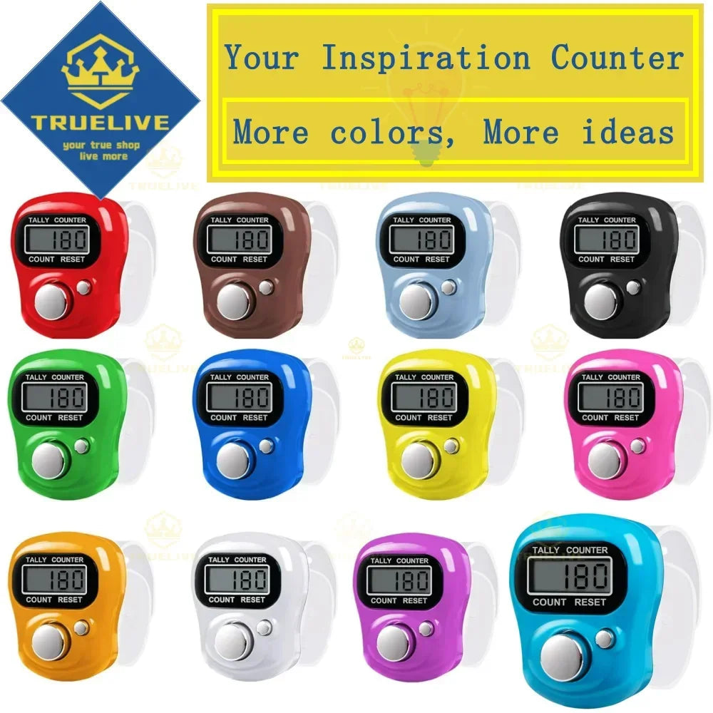 Digital Dhikr Counter Ring — Finger Tally for Daily Remembrance | 10 Colors