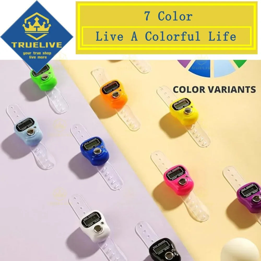 Digital Dhikr Counter Ring — Finger Tally for Daily Remembrance | 10 Colors