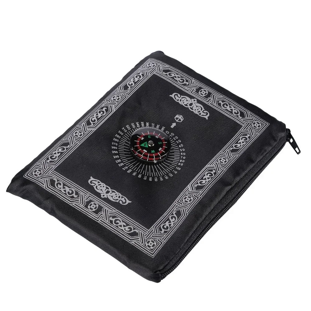 Travel Prayer Mat with Compass & Pouch — Waterproof, Foldable | 5 Colors